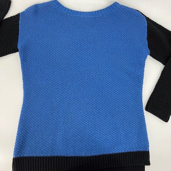 St. John Yellow Label Black Blue Color Block Sweater Size S - Picture 4 of 9